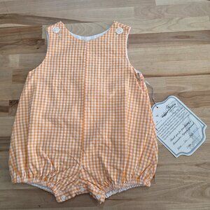 Remember Nguyen - Orange and white Gingham romper - 6 months -NWT